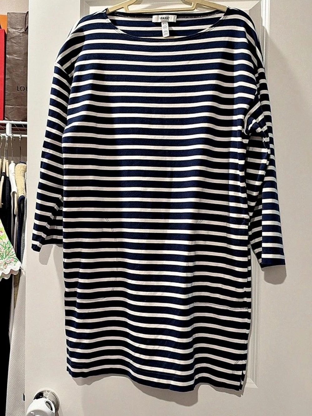 Spanx Stripe Dress in Blue & White